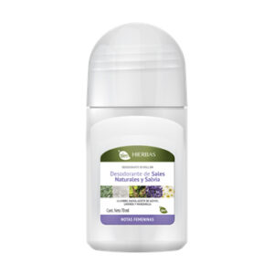Desodorante de sales naturales y salvia notas femeninas